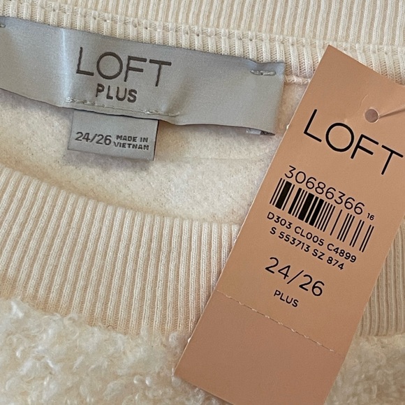 LOFT • Cozy Sherpa Sweatshirt - Picture 6 of 12